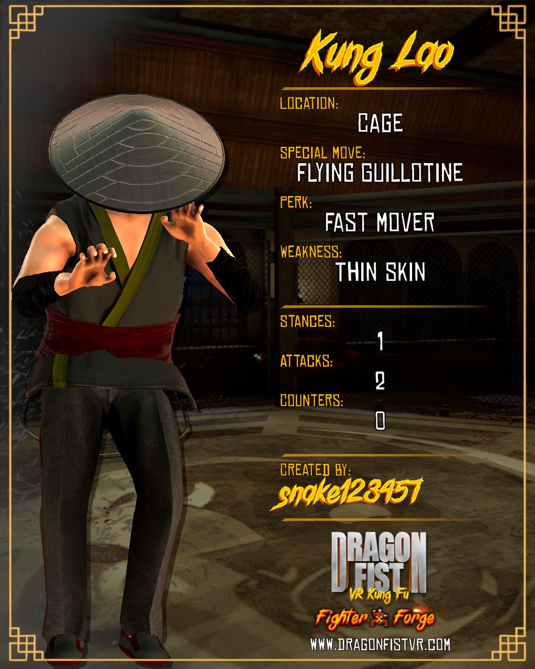 Kung Lao - Created By: snake123457